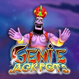 Genie Jackpots slot logo by Blueprint Gaming at Lizaro Casino