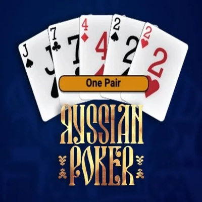 Russian Poker slot logo by OneTouch Games at Lizaro Casino
