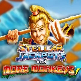 Jackpots logo of Stellar Jackpots with More Monkeys from Lightning Box Game at Lizaro Casino