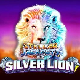 Stellar Jackpots with Silver Lion slot visual from Lightning Box Game available on lizaroo.com.pl