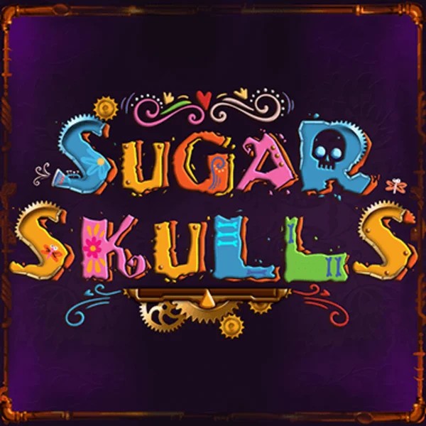 Sugar Skulls slot logo by Booming Games at Lizaro Casino